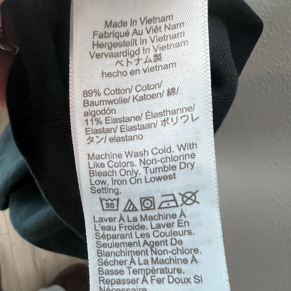 J.Crew Black Maternity Leggings XL Over Belly Panel Soft Stretch Cotton Blend - Picture 7 of 7